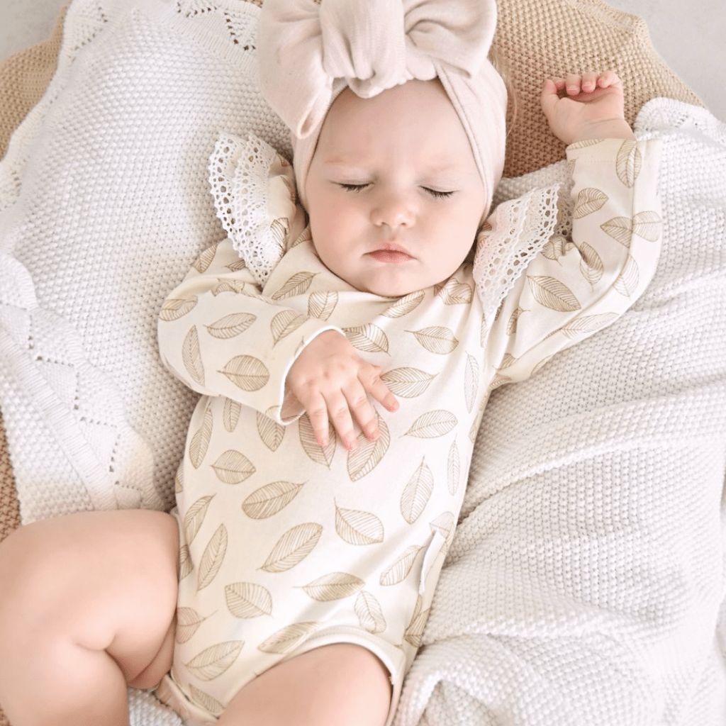 Aster & Oak Organic AOP Ruffle Onesie (Multiple Variants) - Naked Baby Eco Boutique