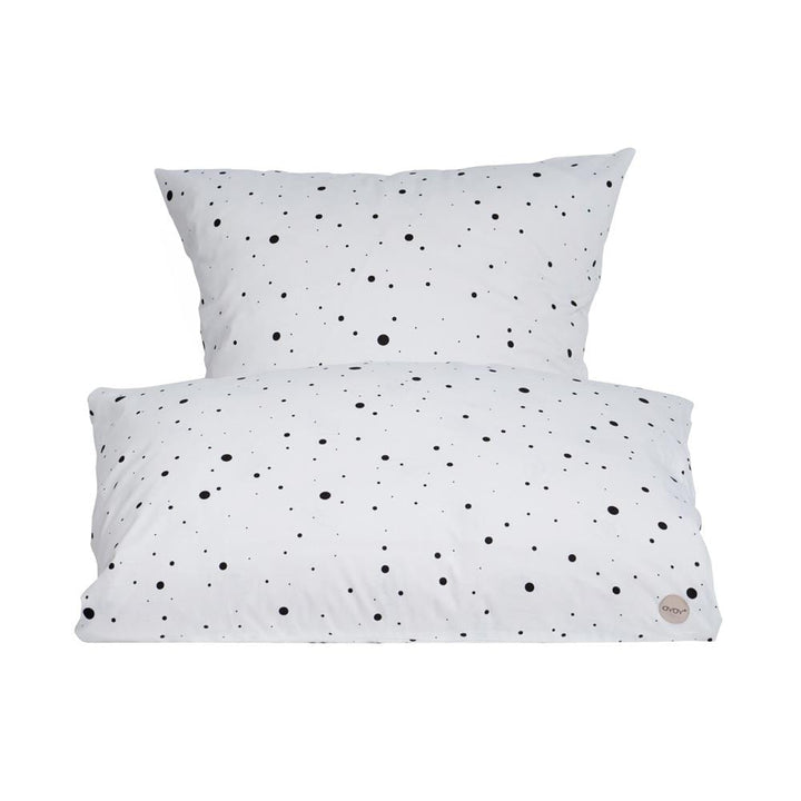 White/Black OYOY Mini Organic Cotton Dot Baby Bedding (Multiple Variants) - Naked Baby Eco Boutique