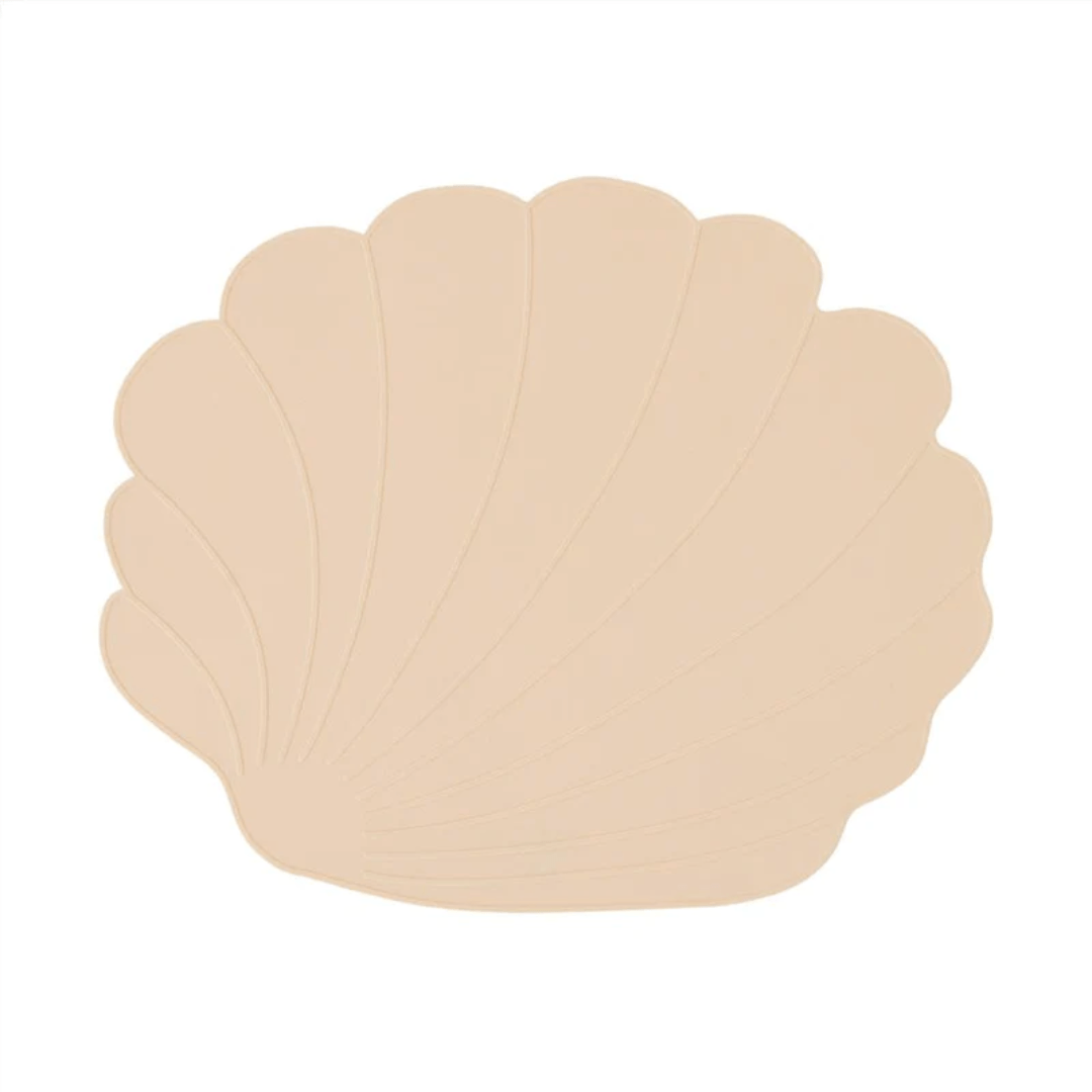 OYOY-Mini-Seashell-Silicone-Placemat-Vanilla-Naked-Baby-Eco-Boutique