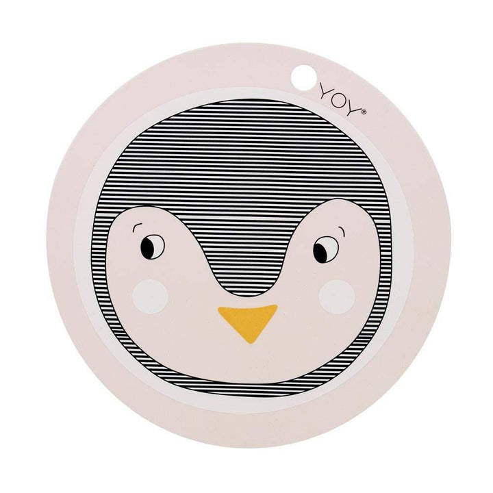 Penguin (Rose) OYOY Mini Round Silicone Placemat (Multiple Variants) - Naked Baby Eco Boutique