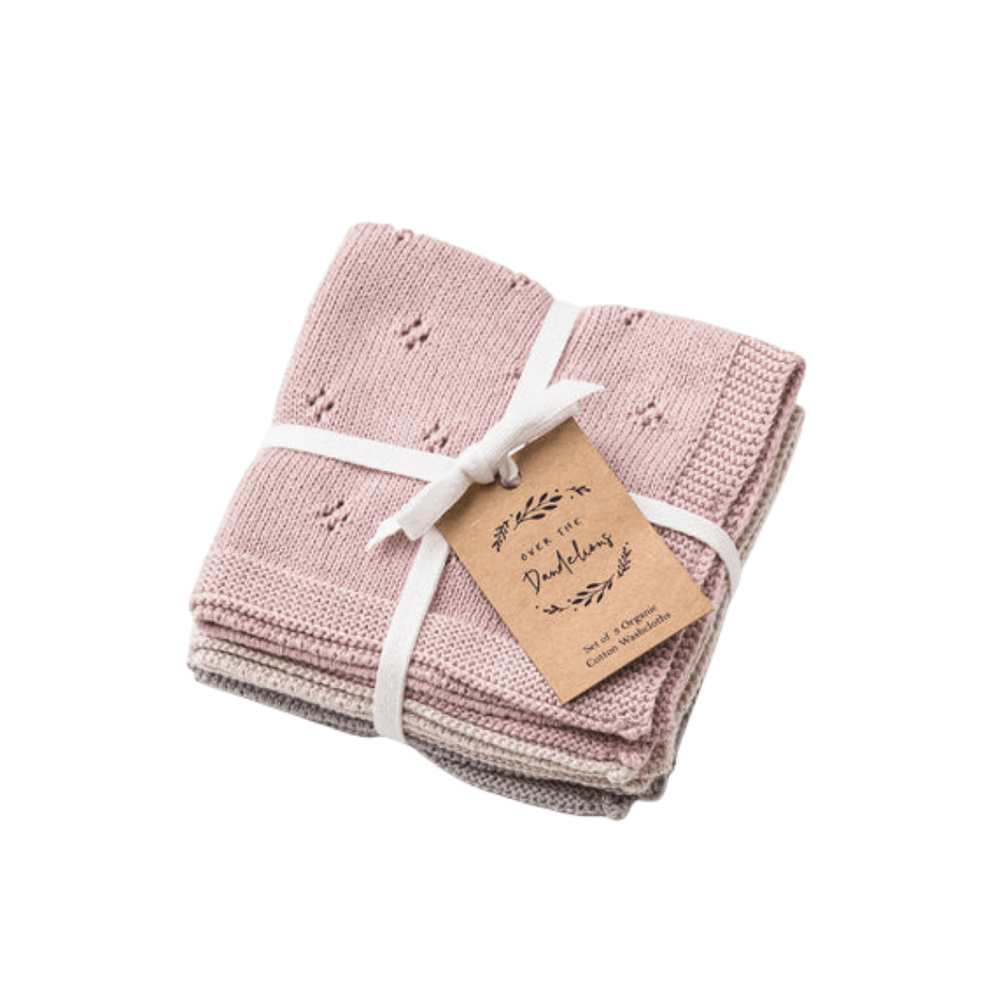 Over-The-Dandelions-Knitted-Organic-Cotton-Washcloths-Set-Of-3-Dusk-Naked-Baby-Eco-Boutique