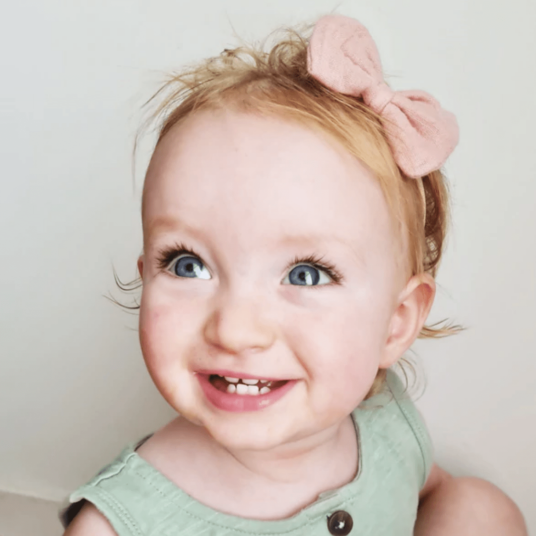 Over-The-Dandelions-Organic-Muslin-Bow-Headbands-Set-Of-2-Blush-On-Little-Girl-Naked-Baby-Eco-Boutique