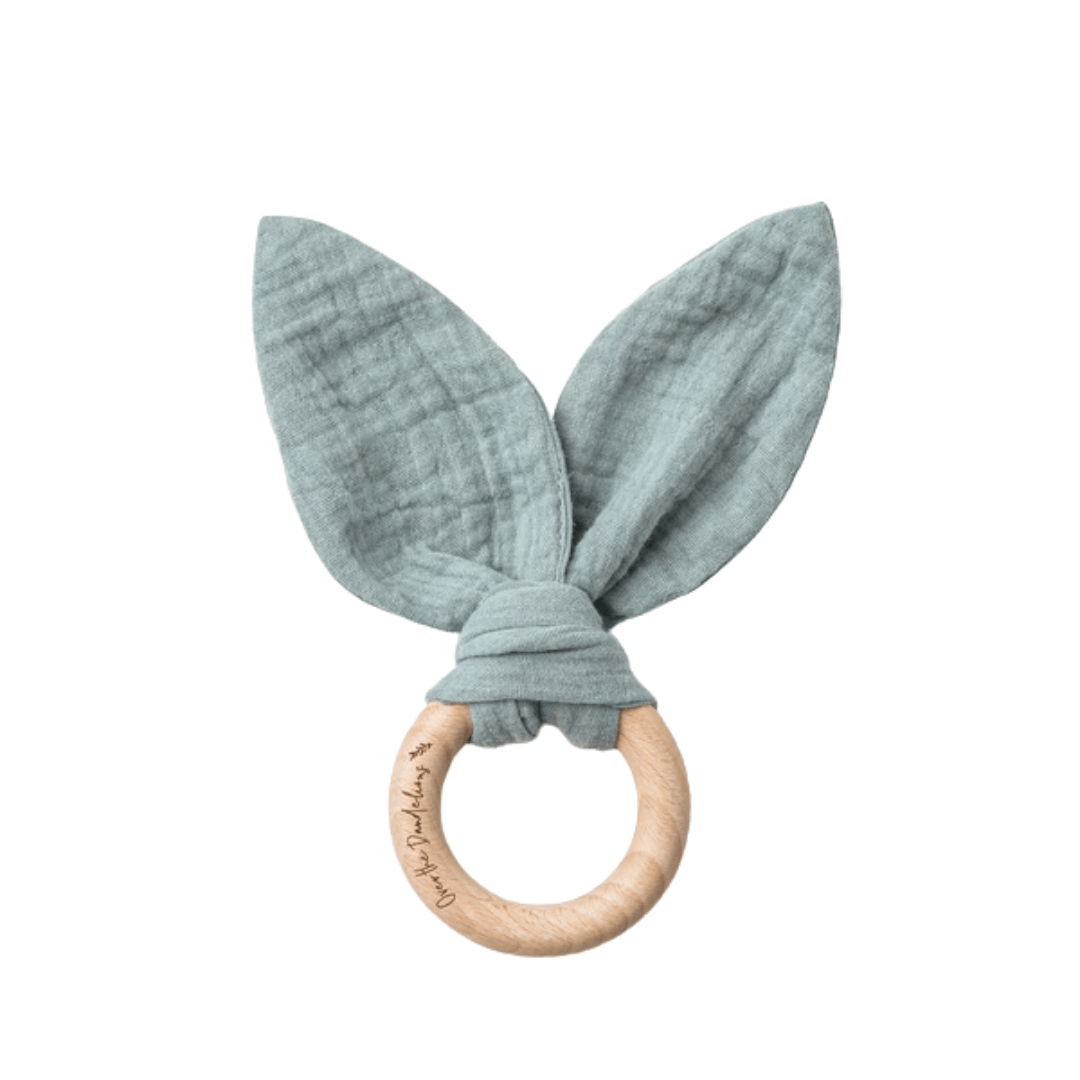Over-The-Dandelions-Organic-Muslin-Bunny-Ears-Teether-Sage-Naked-Baby-Eco-Boutique