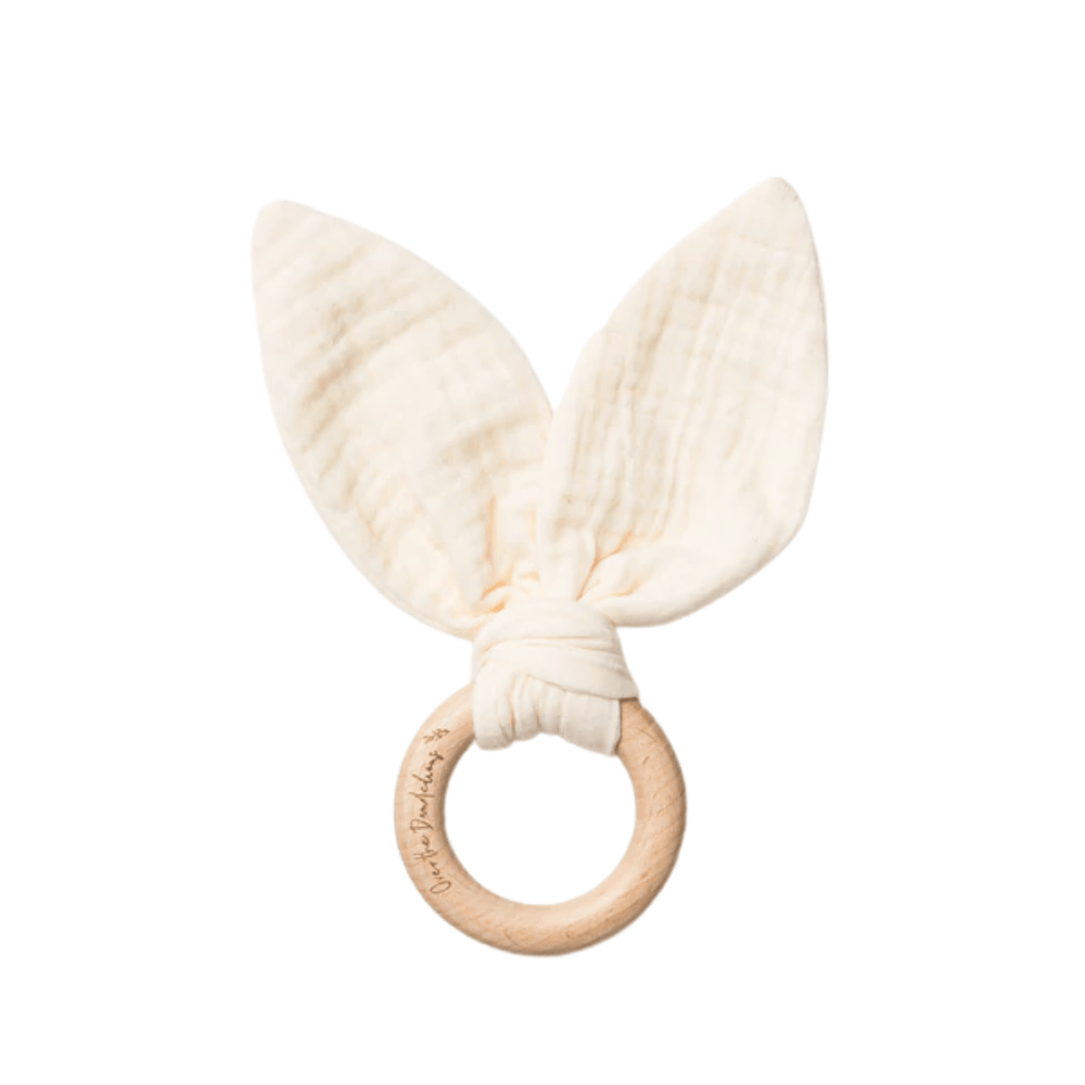 Over-The-Dandelions-Organic-Muslin-Bunny-Ears-Teether-Sand-Naked-Baby-Eco-Boutique