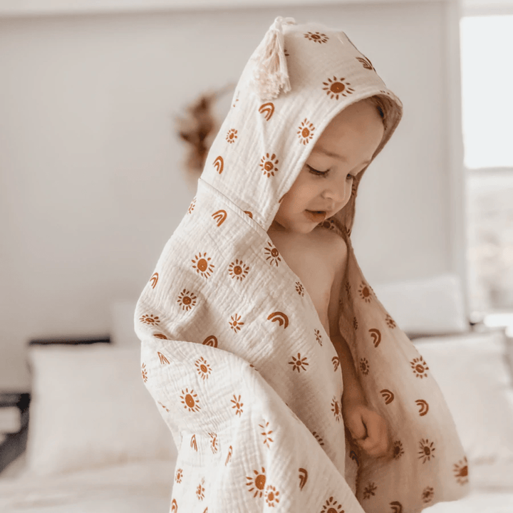 Over-The-Dandelions-Organic-Muslin-Hooded-Towel-Sand-Amber-With-Hood-Naked-Baby-Eco-Boutique