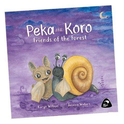 Peka and koro, a children's story featuring New Zealand creatures and friendship, is brought to you by Kereru Books with their book "Peka and Koro: Friends of the Forest.