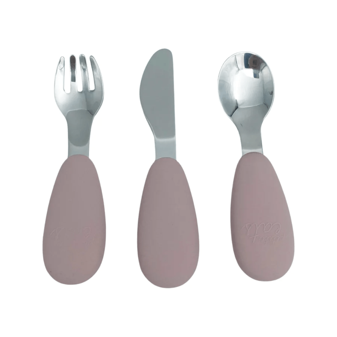 Dusty Lilac Petite Eats Full Metal Cutlery Set (Multiple Variants) - Naked Baby Eco Boutique