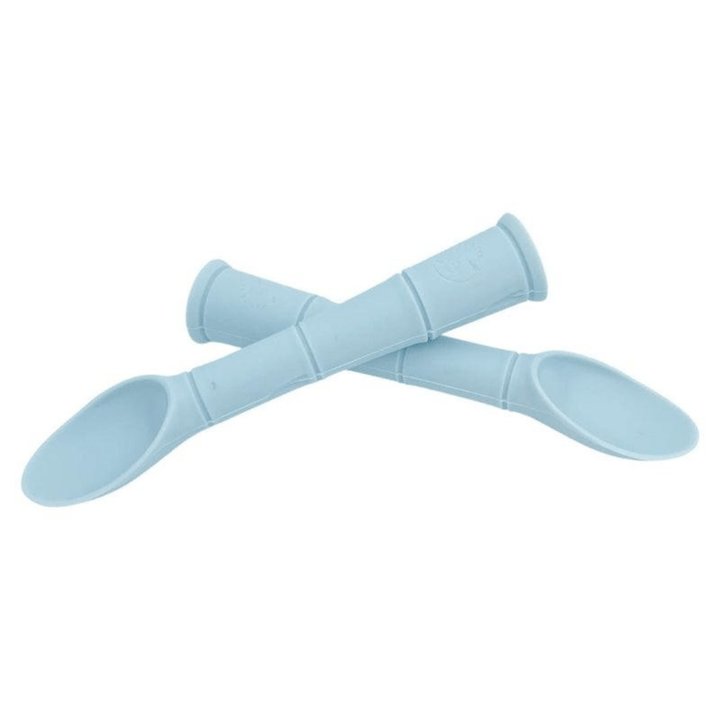 Sky Blue Petite Eats Silicone Baby Spoons (Multiple Variants) - Naked Baby Eco Boutique