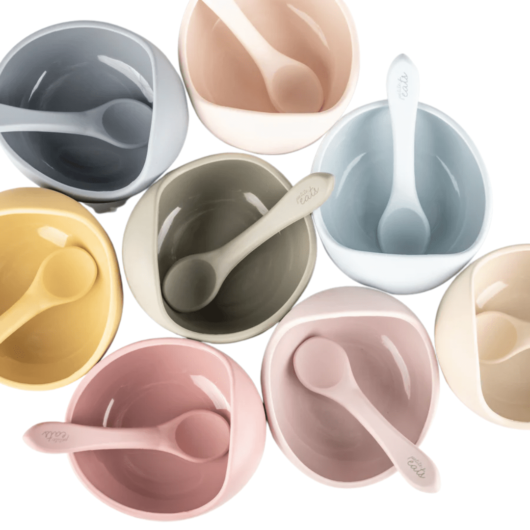 Petite-Eats-Silicone-Baby-Suction-Bowl-And-Spoon-All-Colours-Naked-Baby-Eco-Boutique