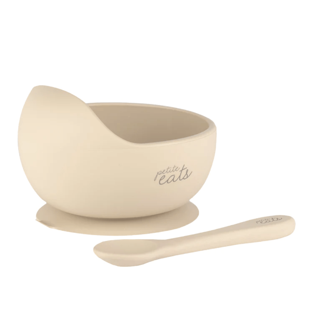 Petite-Eats-Silicone-Baby-Suction-Bowl-And-Spoon-Sand-Naked-Baby-Eco-Boutique