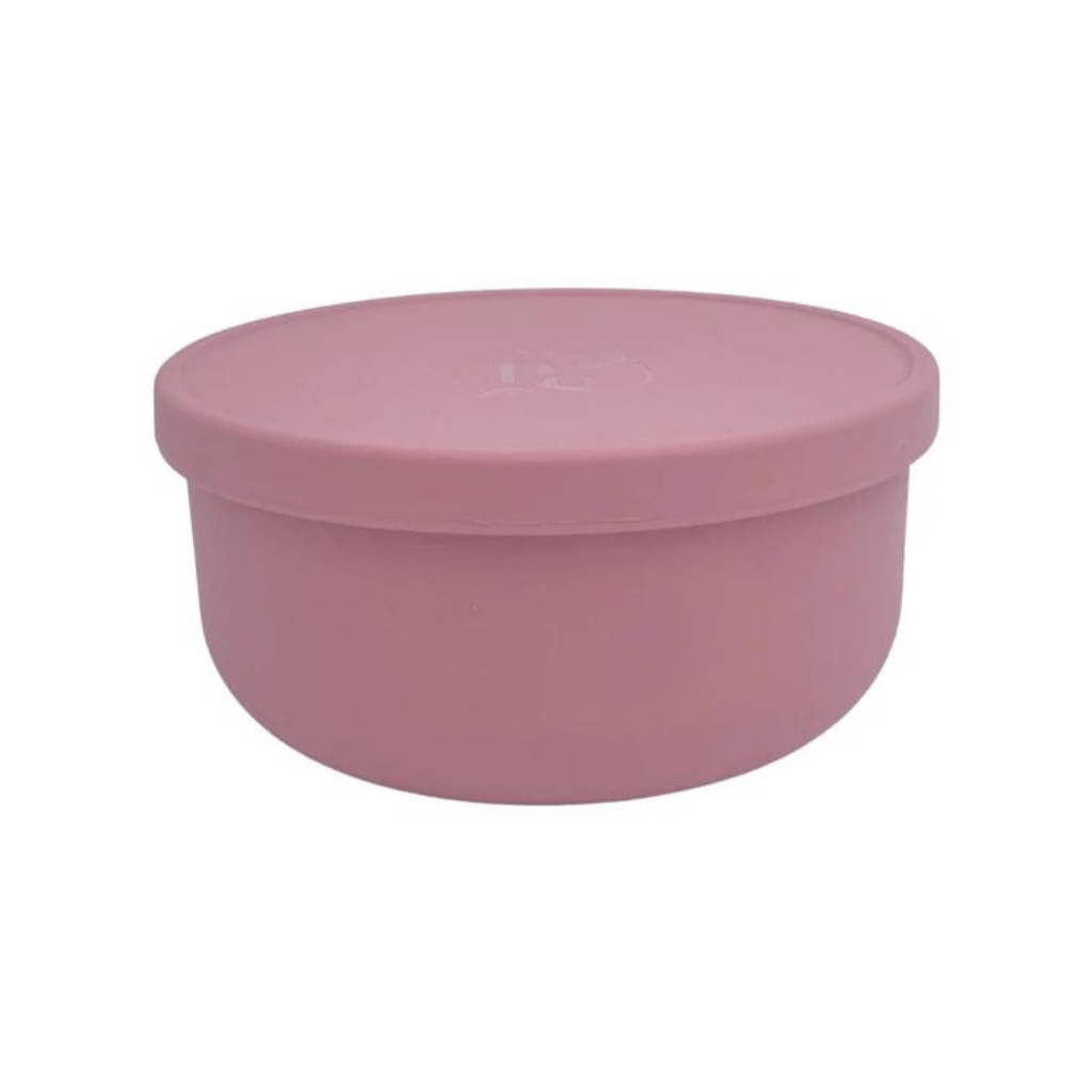 Petite-Eats-Silicone-Bowl-With-Lid-Dusky-Rose-Naked-Baby-Eco-Boutique