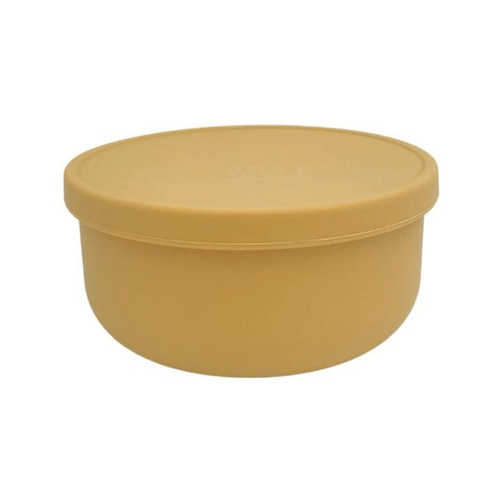 Petite-Eats-Silicone-Bowl-With-Lid-Mustard-Naked-Baby-Eco-Boutique