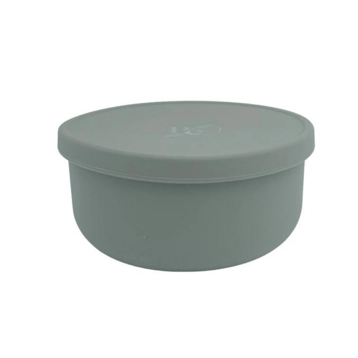 Petite-Eats-Silicone-Bowl-With-Lid-Sage-Naked-Baby-Eco-Boutique