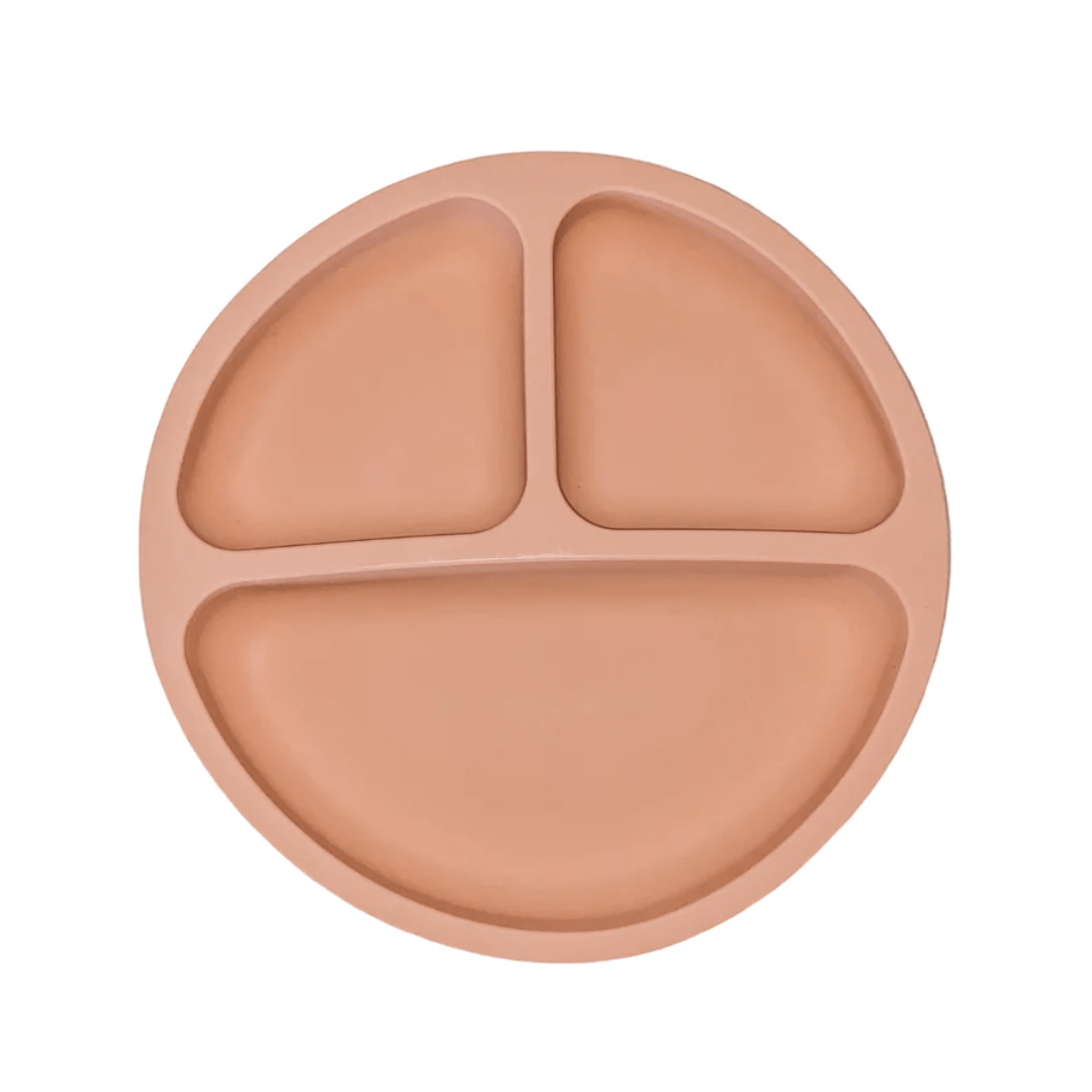 Petite-Eats-Silicone-Divided-Suction-Plate-Dusty-Coral-Naked-Baby-Eco-Boutique
