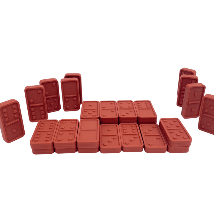 Terracotta Petite Eats Silicone Dominoes Set (Multiple Variants) - Naked Baby Eco Boutique