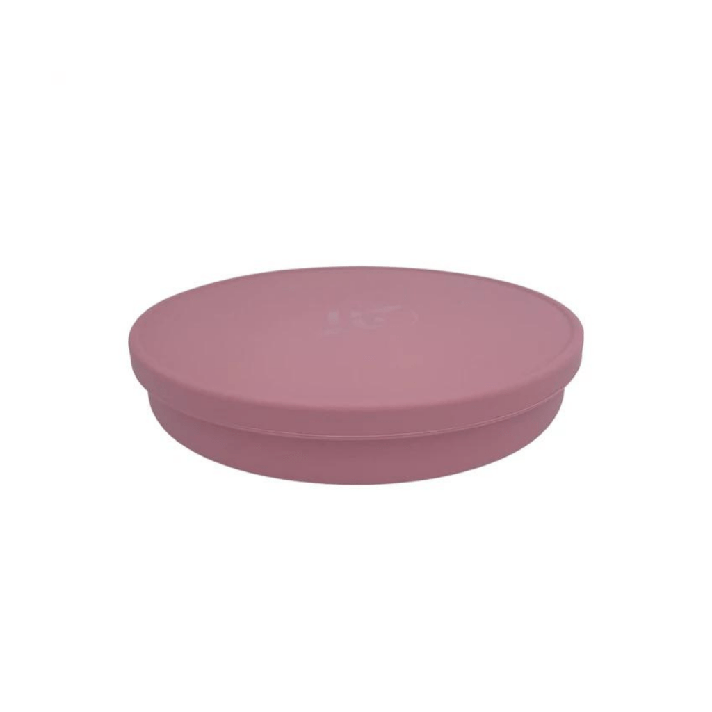 Petite-Eats-Silicone-Plate-With-Lid-Dusky-Rose-Naked-Baby-Eco-Boutique