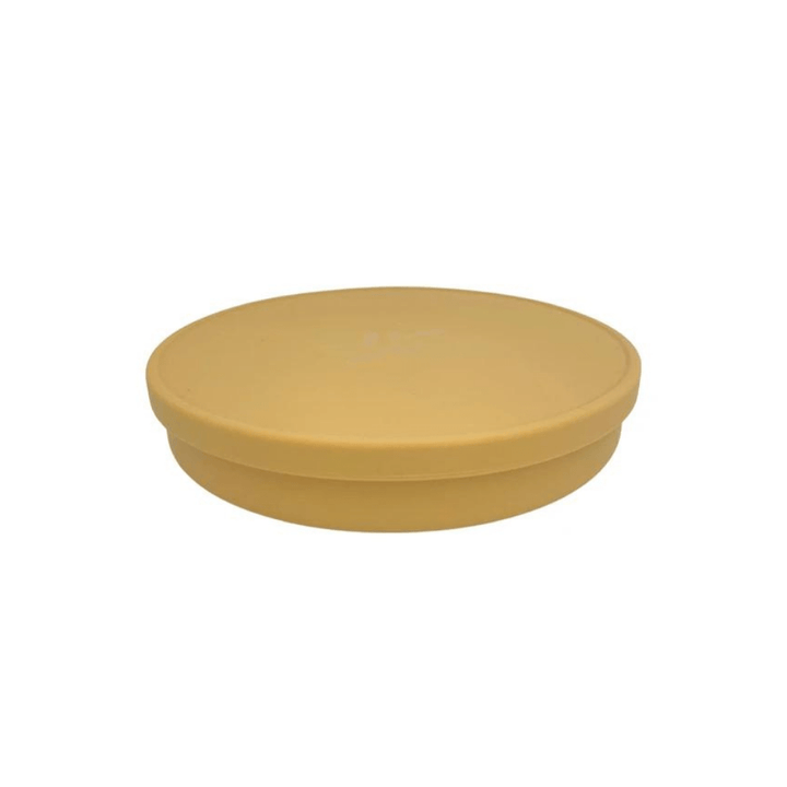 Petite-Eats-Silicone-Plate-With-Lid-Mustard-Naked-Baby-Eco-Boutique