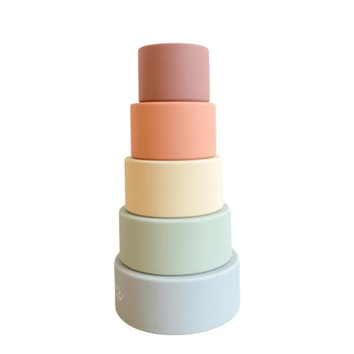 Pastel Petite Eats Silicone Round Stacking Cups (Multiple Variants) - Naked Baby Eco Boutique