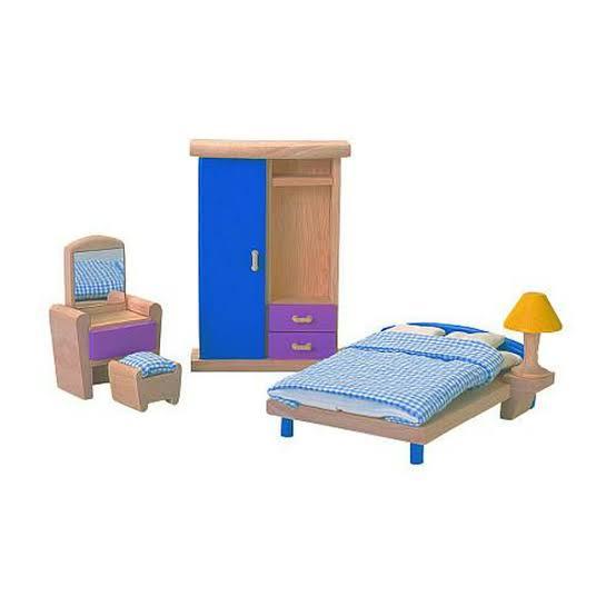 Plan Toys Dollhouse Bedroom Furniture - Naked Baby Eco Boutique