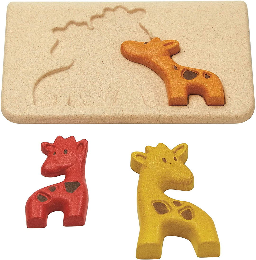 Giraffe Plan Toys Wooden Animal Puzzles (Multiple Variants) - Naked Baby Eco Boutique
