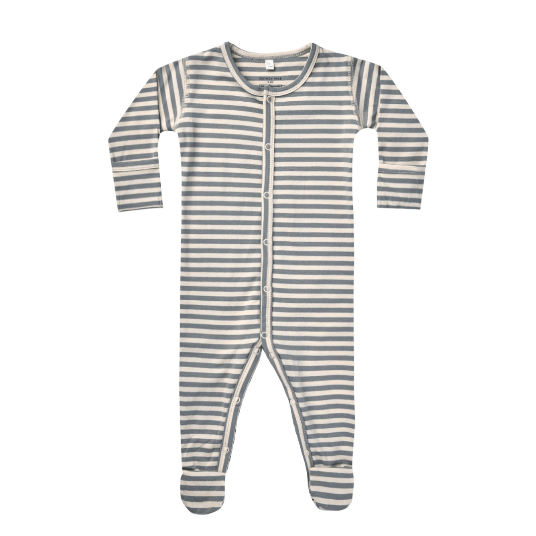 Quincy-Mae-Organic-Cotton-Baby-Pyjamas-Sea-Green-Stripe-Naked-Baby-Eco-Boutique