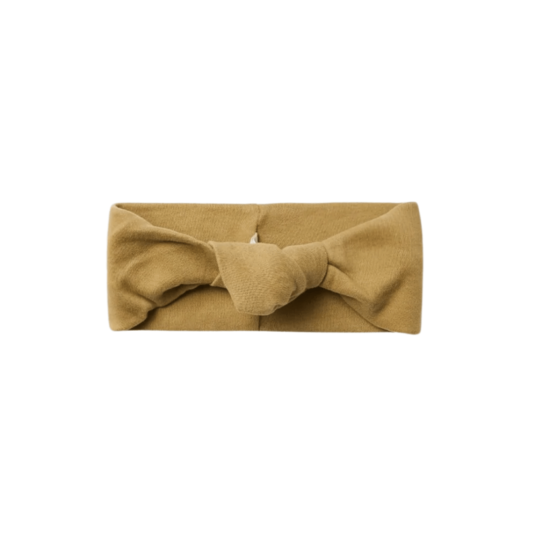 Quincy-Mae-Organic-Cotton-Knotted-Headband-Ochre-Naked-Baby-Eco-Boutique