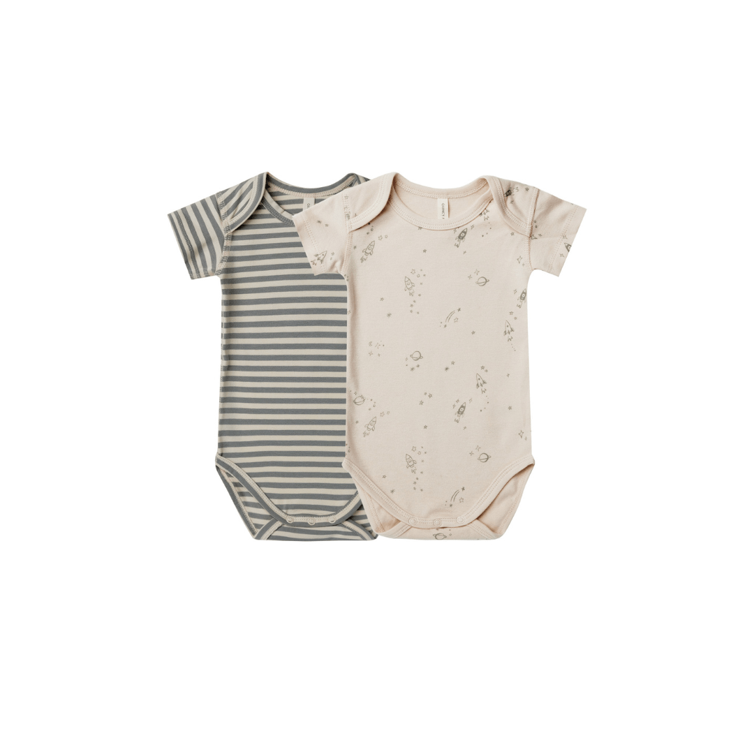 Quincy-Mae-Organic-Cotton-Short-Sleeve-Onesies-2-Pack-Sea-Green-Stripe-Space-Naked-Baby-Eco-Boutique