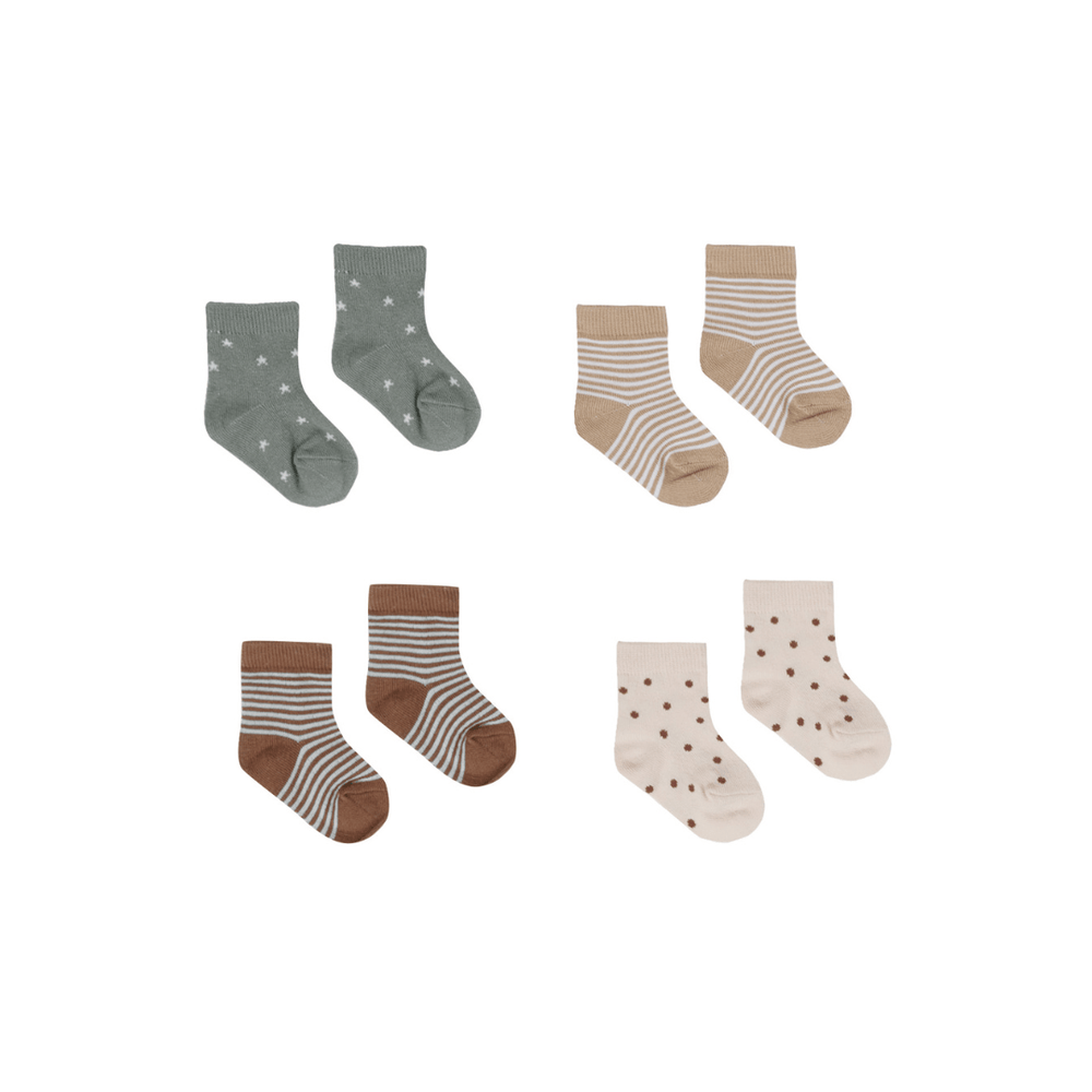 Quincy-Mae-Organic-Cotton-Socks-Latte-Stripes-Stars-ots-Sienna-Sky-Stripe-Naked-Baby-Eco-Boutique