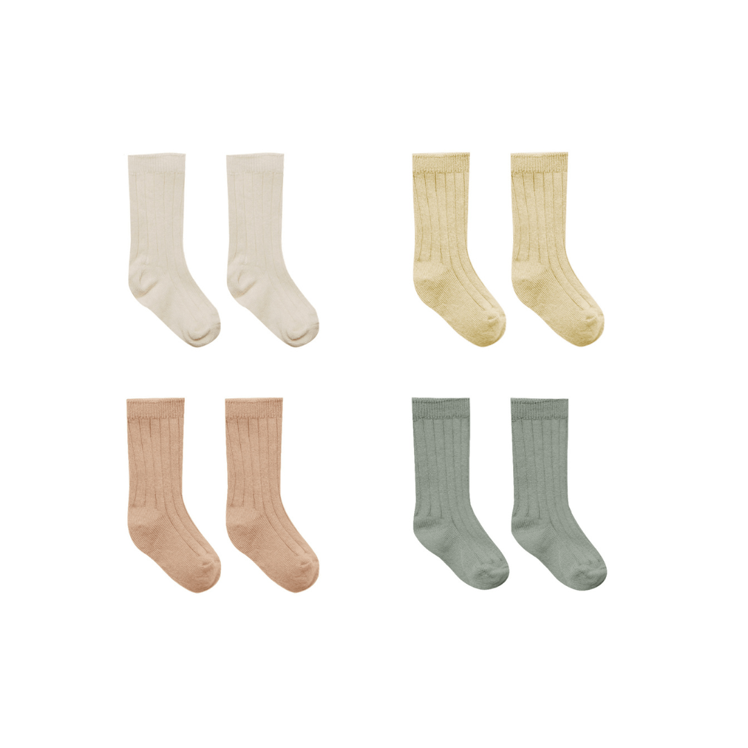 Quincy-Mae-Organic-Cotton-Socks-Natural-Yellow-Apricot-Sea-Green-Naked-Baby-Eco-Boutique