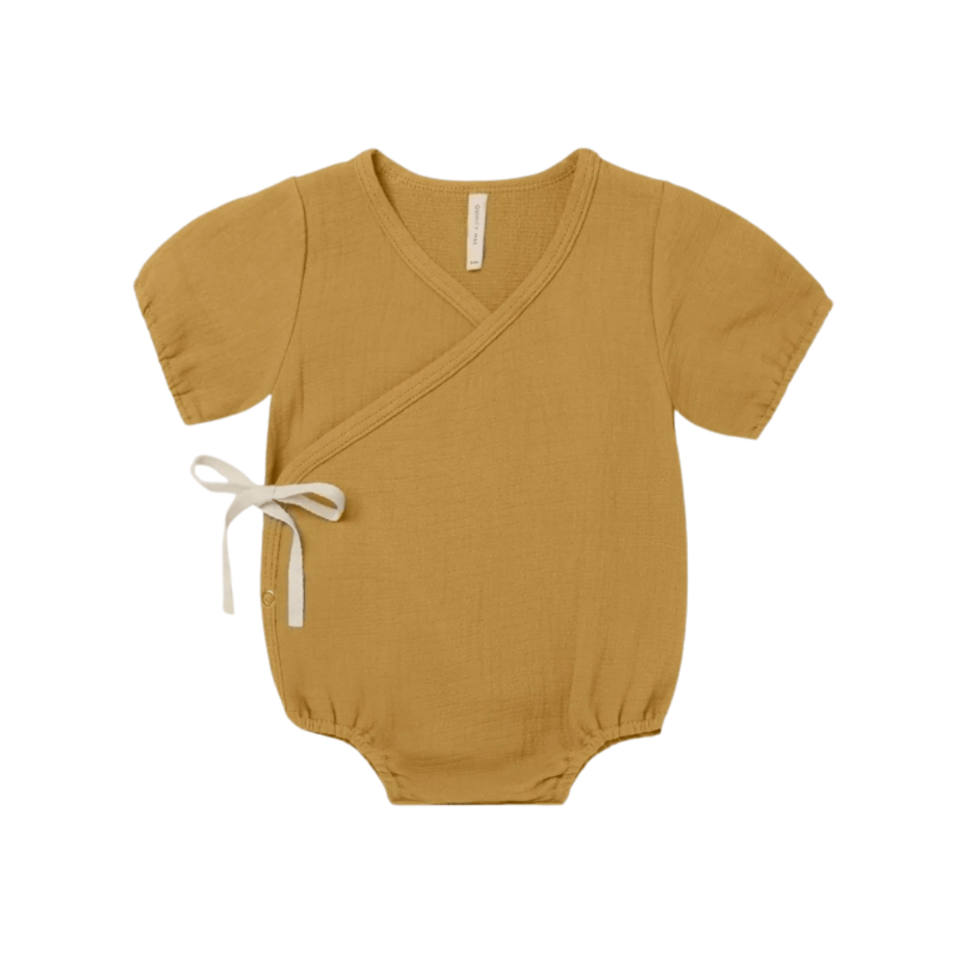 Quincy-Mae-Organic-Cotton-Woven-Wrap-Onesie-Ochre-Naked-Baby-Eco-Boutique