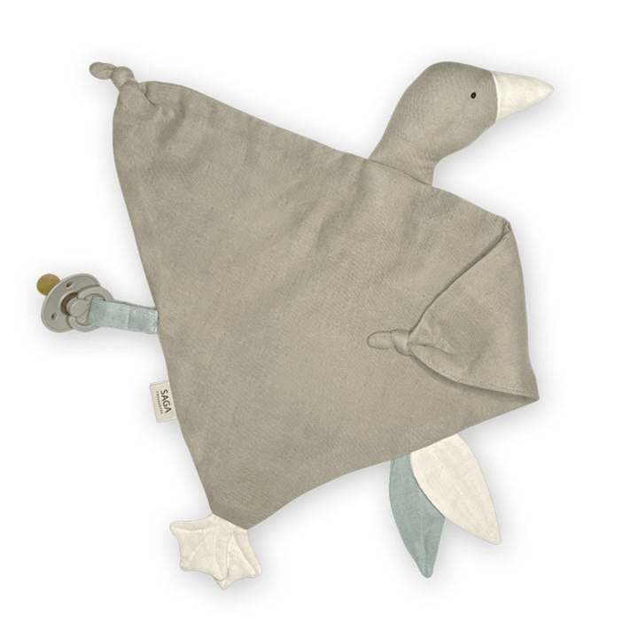 Green Tea Saga Copenhagen Organic Cotton Cuddle Comforter - Goose (Multiple Variants) - Naked Baby Eco Boutique