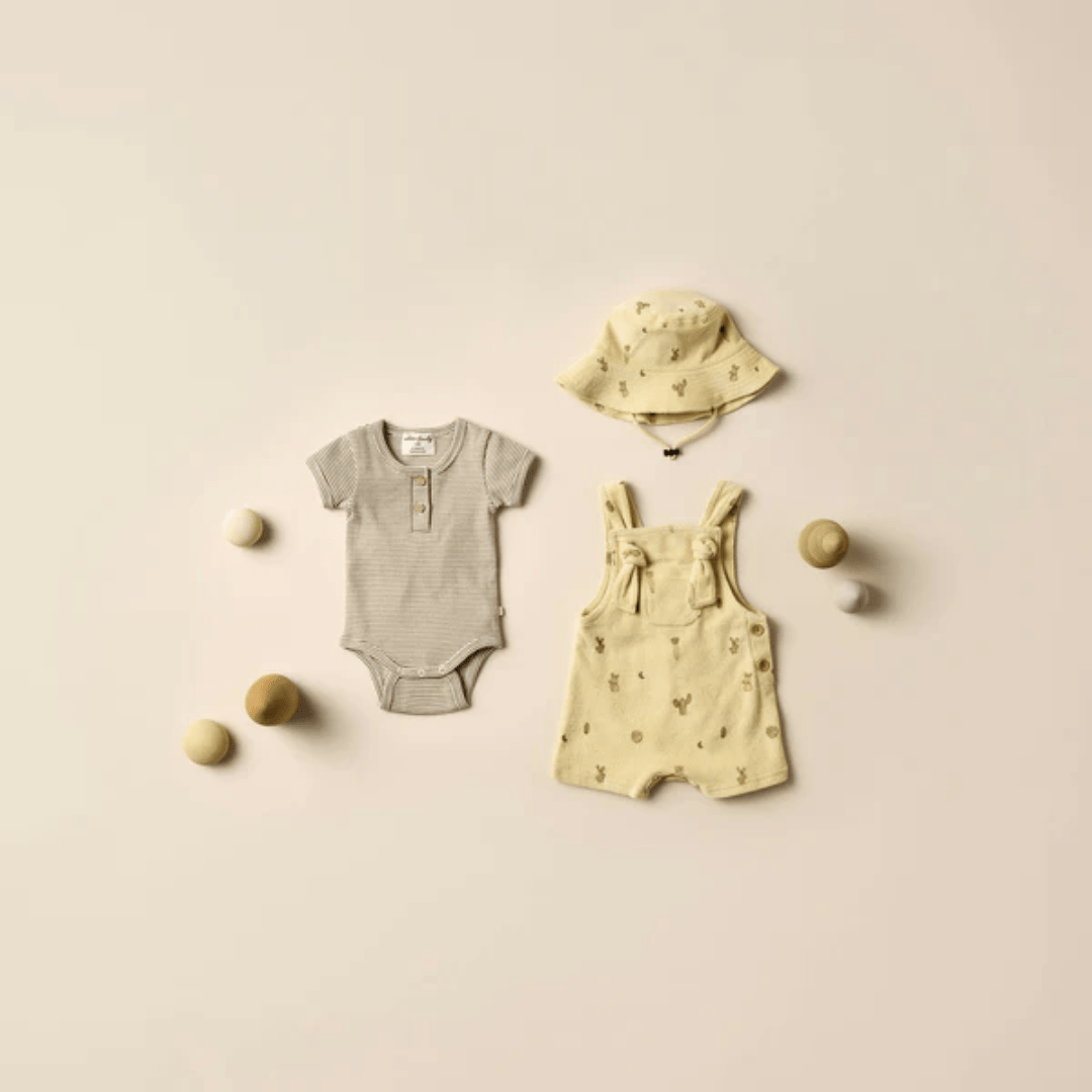 Styled-Flatlay-Of-Wilson-And-Frenchy-Organic-Cotton-Terry-Sunhat-Prickle-Naked-Baby-Eco-Boutique