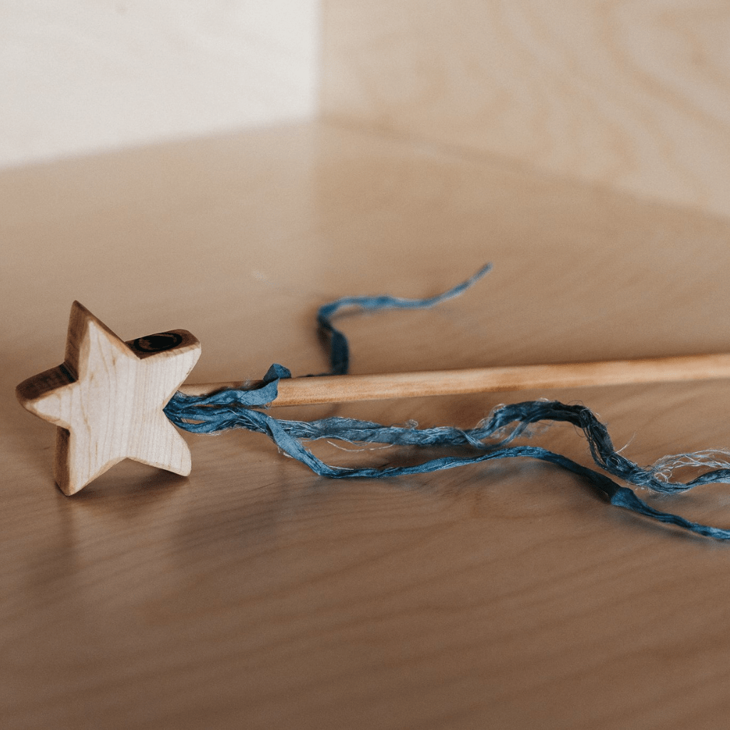 Star / Light / Vintage Teal The Woodlands Wooden Magic Wands (Multiple Variants) - Naked Baby Eco Boutique