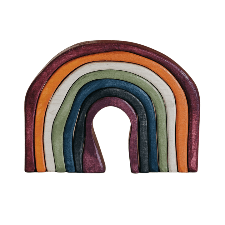 Play The Woodlands Wooden Rainbow Stacker (Multiple Variants) - Naked Baby Eco Boutique