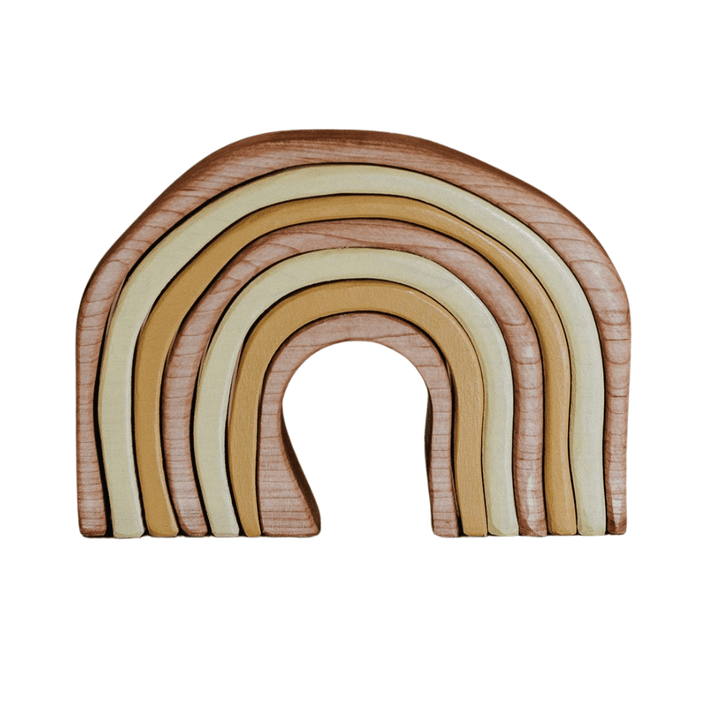 Summer The Woodlands Wooden Rainbow Stacker (Multiple Variants) - Naked Baby Eco Boutique