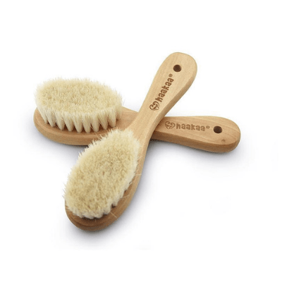 Haakaa Natural Goat's Wool Baby Hair Brush - Naked Baby Eco Boutique