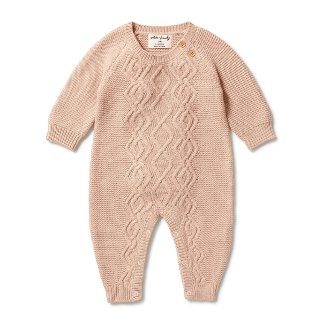 Wilson-And-Frenchy-Knitted-Cable-Growsuit-Rose-Naked-Baby-Eco-Boutique