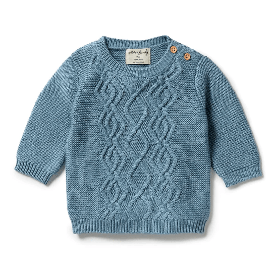 Wilson-And-Frenchy-Knitted-Cable-Jumper-Bluestone-Naked-Baby-Eco-Boutique