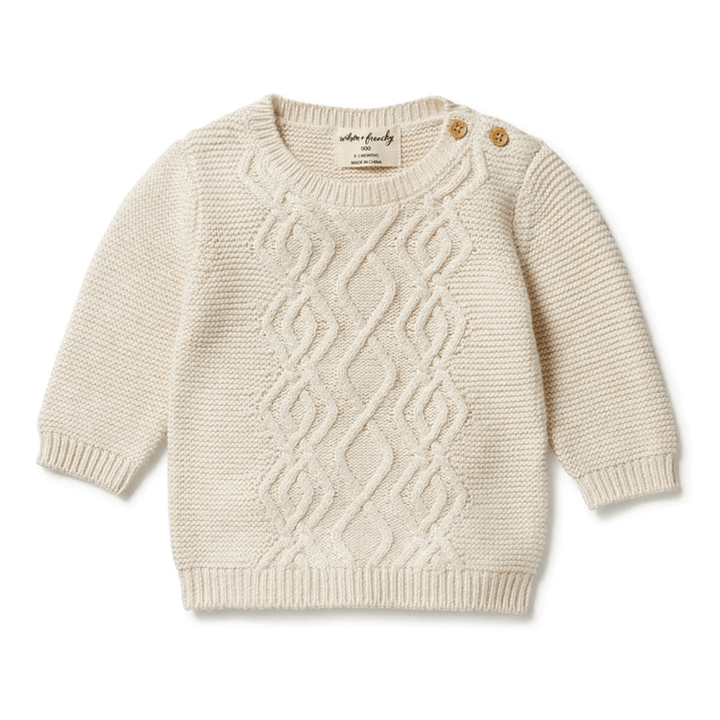 Wilson-And-Frenchy-Knitted-Cable-Jumper-Sand-Melange-Naked-Baby-Eco-Boutique