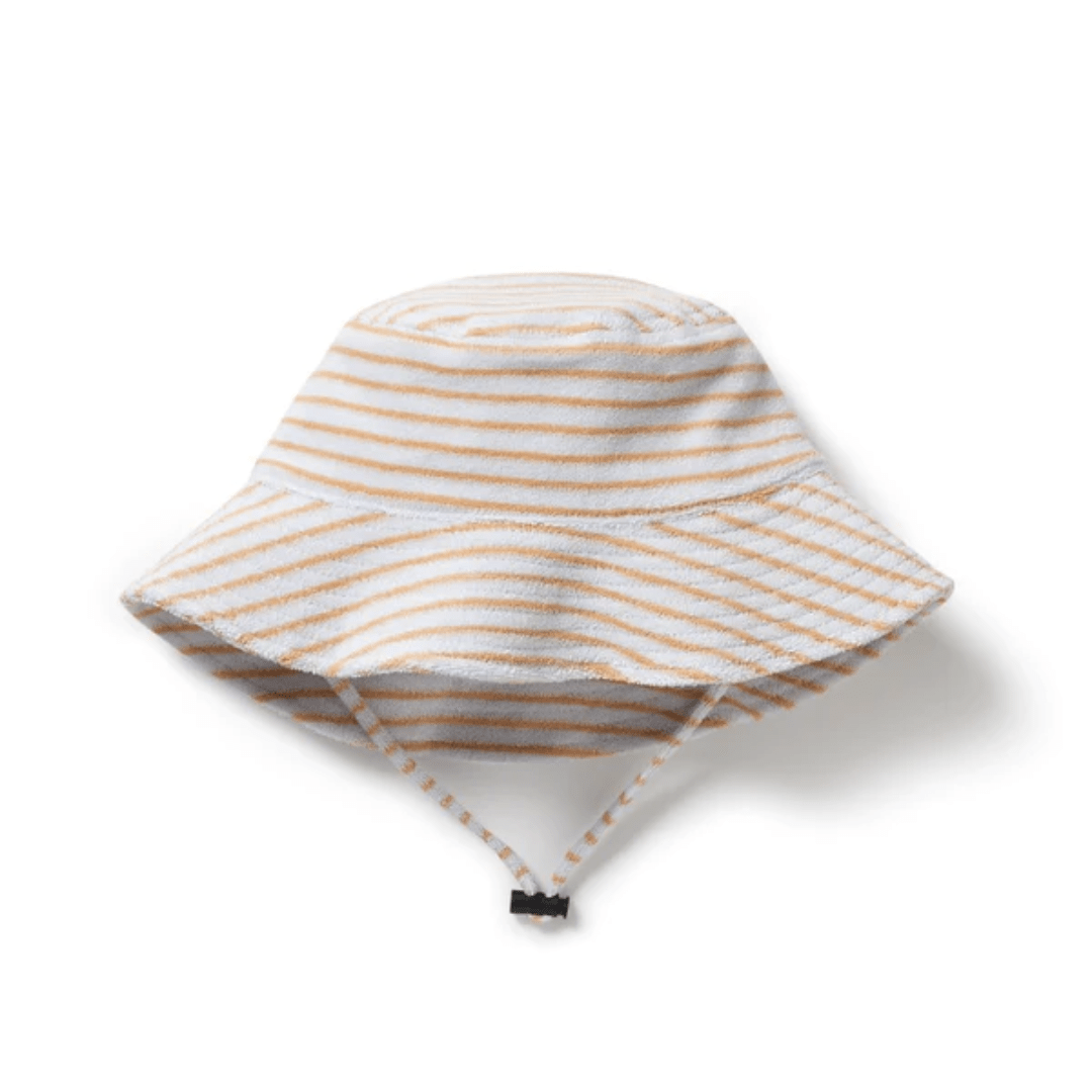 Wilson-And-Frenchy-Organic-Cotton-Terry-Sunhat-Nutmeg-Stripe-Naked-Baby-Eco-Boutique