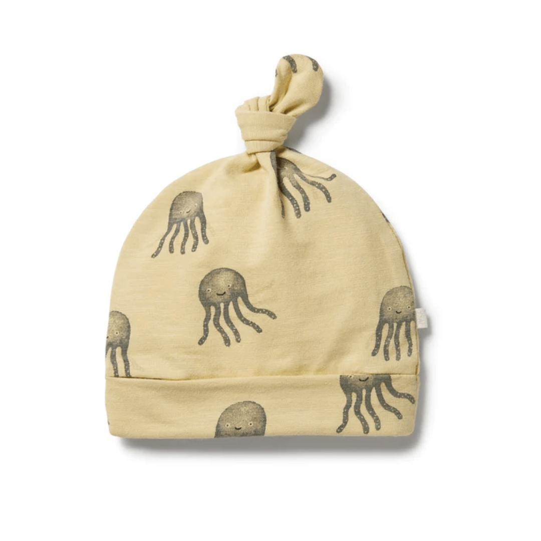 Ollie Octopus / Premmie Wilson & Frenchy Organic Slub Knotted Hat (Multiple Variants) - Naked Baby Eco Boutique