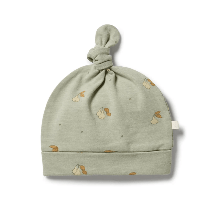 Perfect Pears / Premmie Wilson & Frenchy Organic Slub Knotted Hat (Multiple Variants) - Naked Baby Eco Boutique