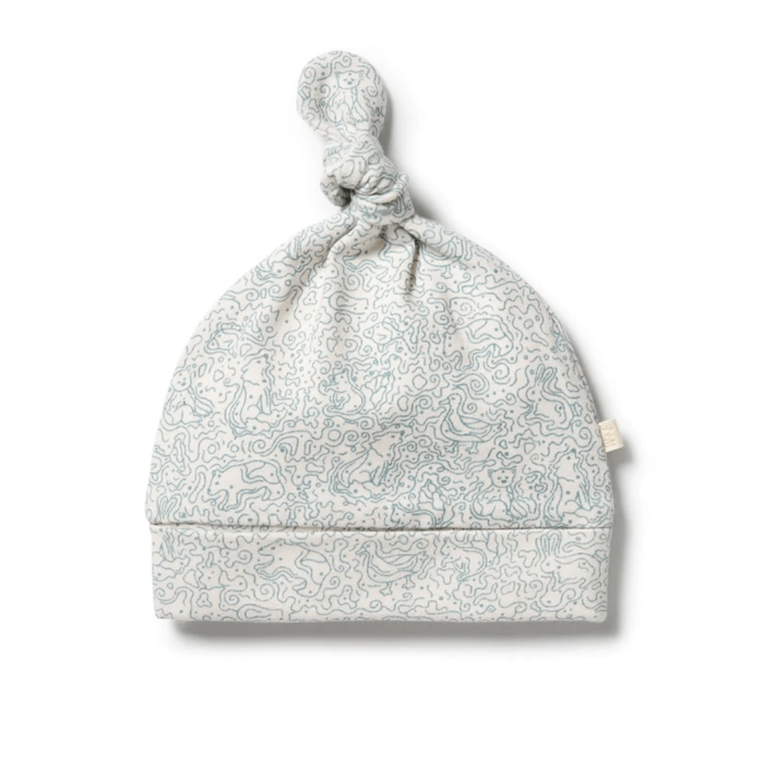 Wilson-And-Frenchy-Organic-Knotted-Hat-Squiggle-Naked-Baby-Eco-Boutique