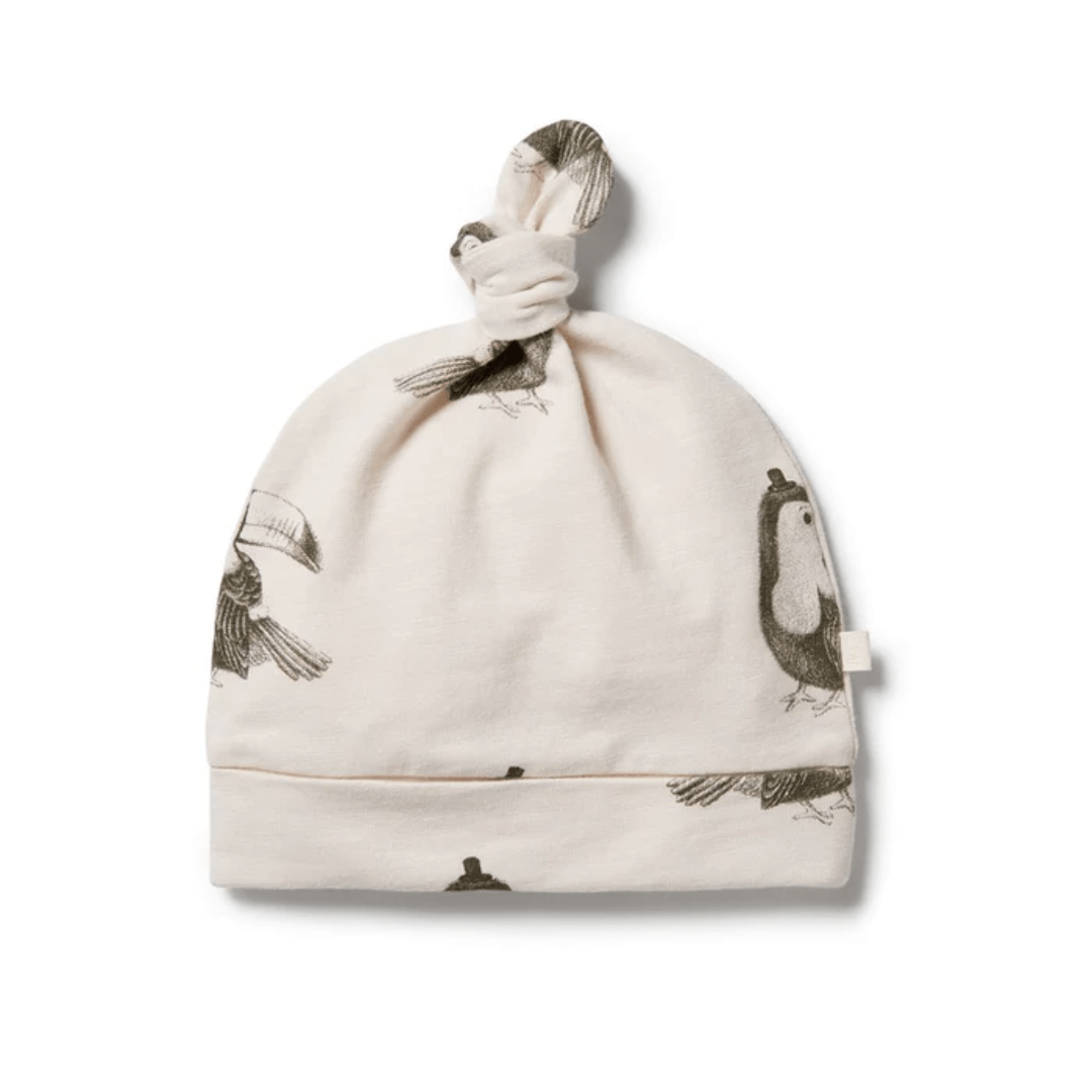 Tommy Toucan / Premmie Wilson & Frenchy Organic Slub Knotted Hat (Multiple Variants) - Naked Baby Eco Boutique