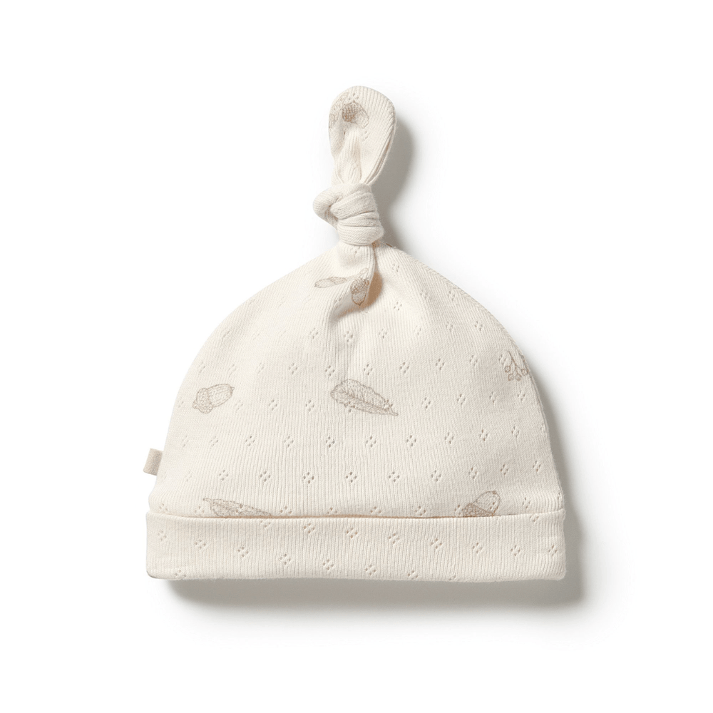 Little Acorn / Premmie Wilson & Frenchy Organic Pointelle Knotted Hat (Multiple Variants) - Naked Baby Eco Boutique