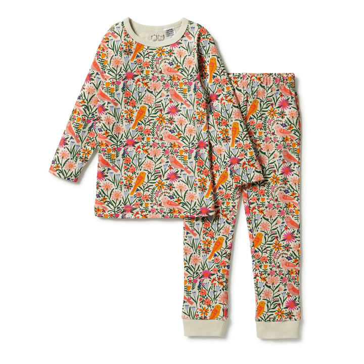 Wilson-And-Frenchy-Organic-Rib-Long-Sleeve-Pyjamas-Birdy-Floral-Naked-Baby-Eco-Boutique
