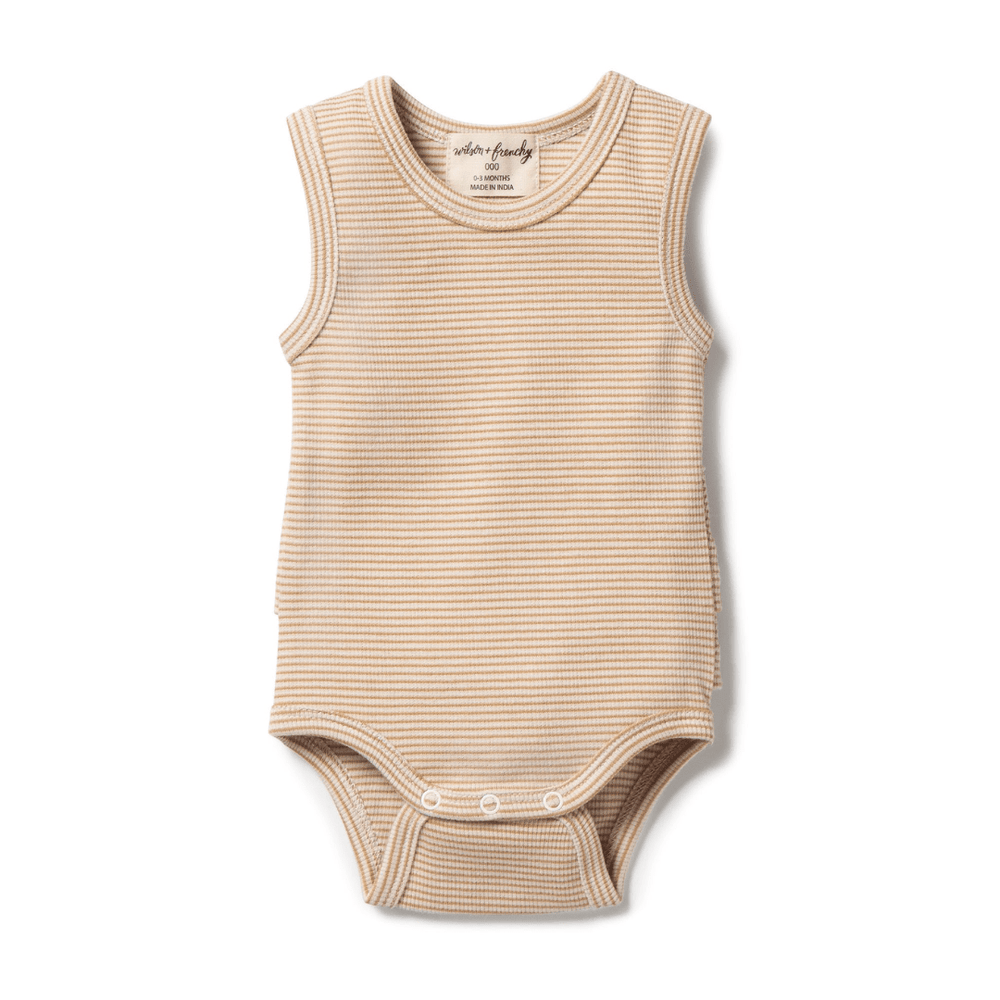 Wilson-And-Frenchy-Organic-Rib-Ruffle-Onesie-Toffee-Stripe-Naked-Baby-Eco-Boutique
