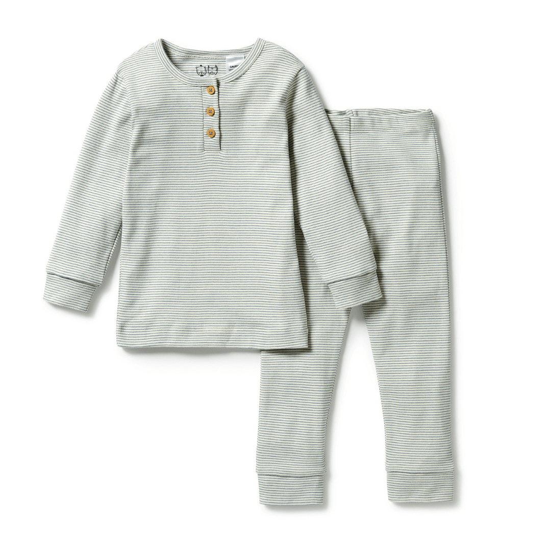 Wilson-And-Frenchy-Organic-Stripe-Rib-Pyjamas-Bluestone-Naked-Baby-Eco-Boutique