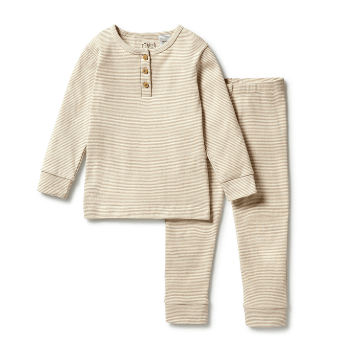 Wilson-And-Frenchy-Organic-Stripe-Rib-Pyjamas-Nougat-Naked-Baby-Eco-Boutique
