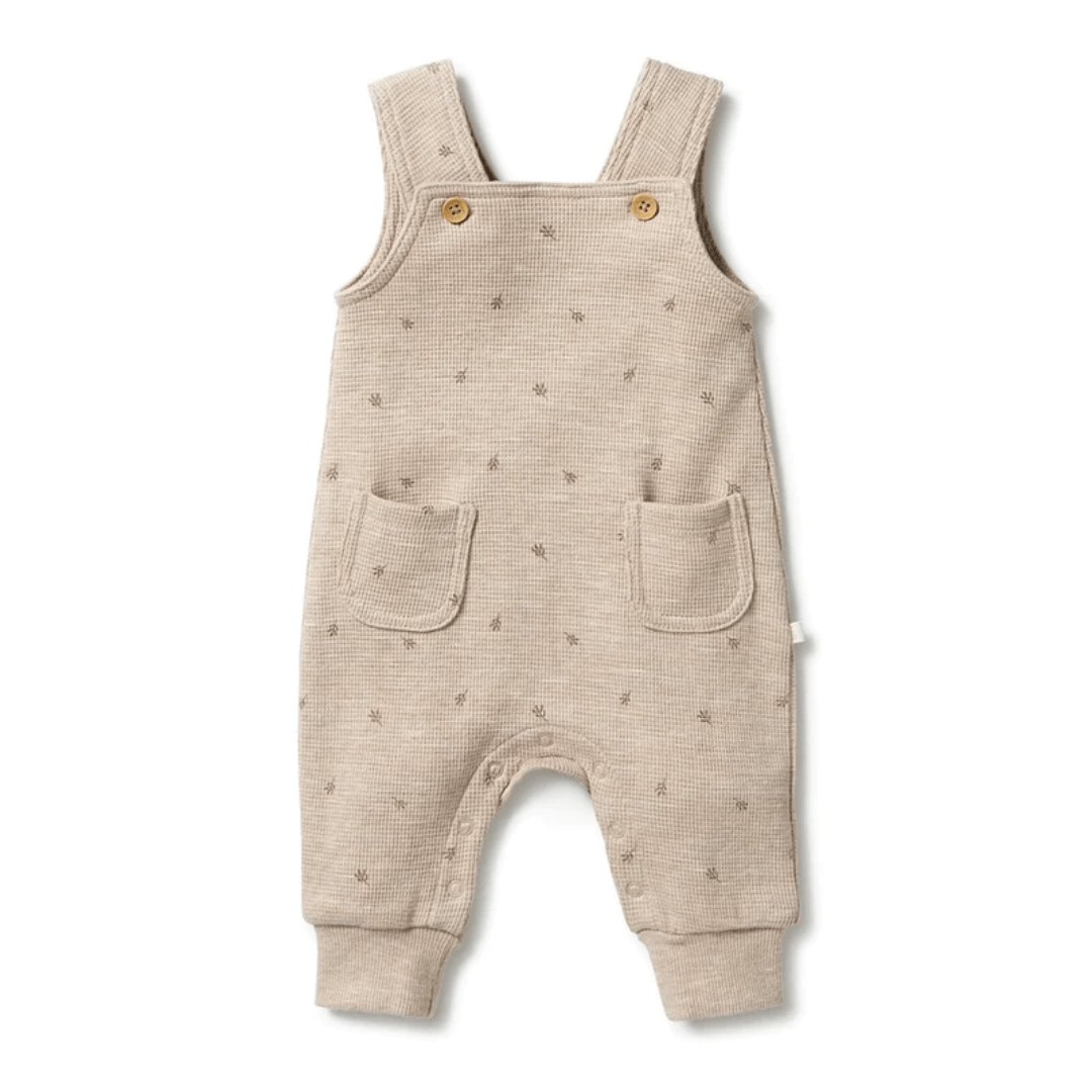 Wilson-And-Frenchy-Organic-Waffle-Overalls-Leaf-Naked-Baby-Eco-Boutique